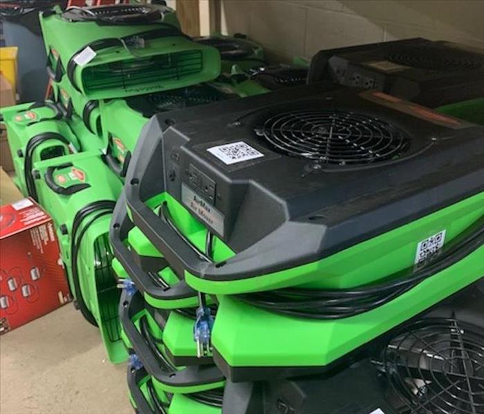 SERVPRO equipment waiting for action